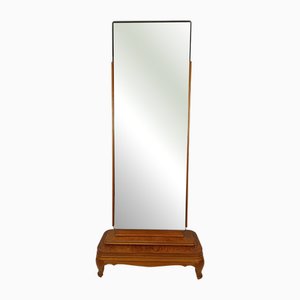 Vintage Walnut Mirror 1950s