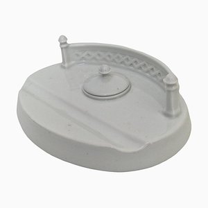 Mid Century French Limoges Porcelain Inkwell