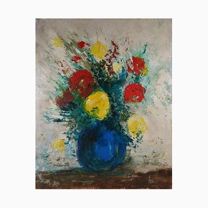 Nubar Bedrossian (1926-1992) "Still Life With Bouquet" Oil on Panel, Signed