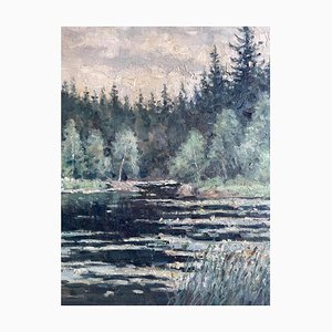Peinture à l'Huile Suédoise Paysage Per Sundberg (Konstnär)