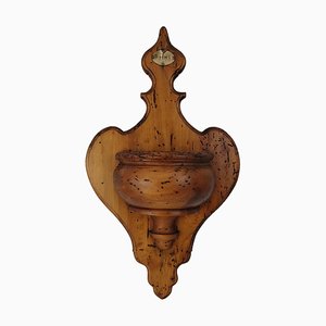 19th Century French Wooden Church Holy Water Font Stoop