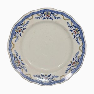 Assiette Décorative Antique K&g Lunéville Modèle Villeray Fin du 19ème Siècle
