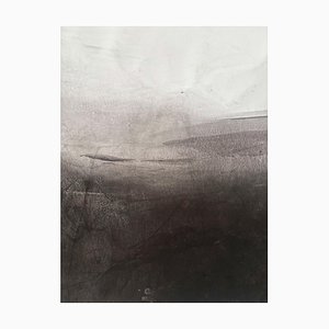Landscape Bw Original Drawing, Contemporary Abstract Art by Marilina Marchica