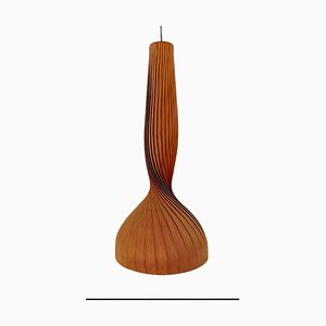 Lampada a sospensione in pino di Hans-Agne Jakobsson, Svezia, Scandinavia, anni '60