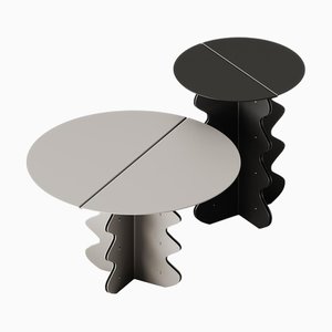 Round Wave Modern Metal Designer Side Table