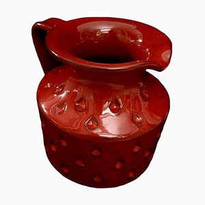 Italian Strawberry Pottery Vase by Fratelli Fanciullacci for Bitossi, 1960s