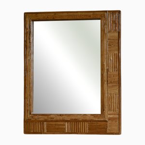 Miroir Rectangulaire en Rotin à Motifs