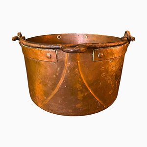 Large 19th Century French Copper Cauldron, Circa 1880