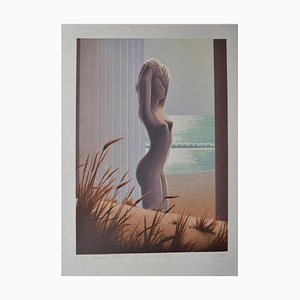 Leiora de los 80 - Litografía "Desnudo de mujer", numerada Xix / Xx, dedicada y firmada