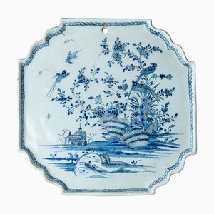 Placca di Delft blu e bianca, 1740-1760