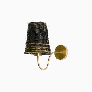 Natural Nito Wicker Wall Sconce Lamp