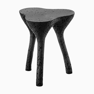 Handmade Live Edge Black Side Table by Donatas