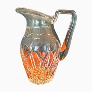 Pichet à Eau en Cristal Motif Camargue avec Anse, Vers 1955