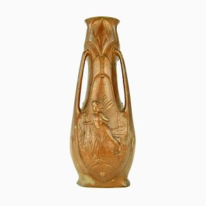 Französische Jugendstil Vasen, Ende 19. Jh. von Jean Garnier, 2er Set