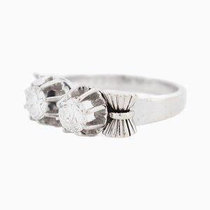 Anillo You and Me vintage en oro, platino y diamantes, 1945