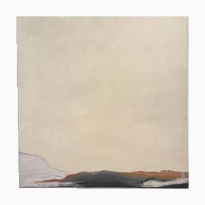Marilina Marchica, Papierlandschaft, Original Öl & Collage auf Leinwand