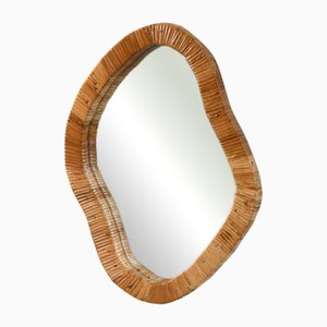 Miroir Mural Scupltural en Rotin