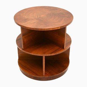 Art Deco Figured Walnut Occasional Side Table, 1930s