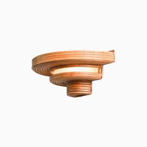 Rattan Pencil Reed Wall Sconce 'Saucer 29'