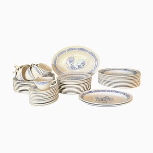 19th Century English Ironstone Dinner Set, 1880s, Set of 58