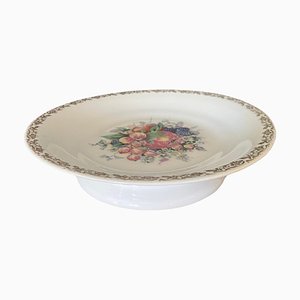Support à Gâteau Antique en Porcelaine de Limoges Peint, France, vers 1900
