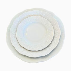 Set of 6 Limoges Porcelain Presentation Plates From the Victoria Collection by Deshoulieres, 1990s