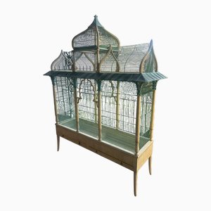 Ivory & Copper Sculpted Birdcage Crafted by Eric Lansdown, 1990s