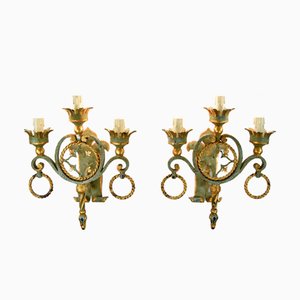 Appliques Murales Style Gothique Mid 20ème Siècle, Set de 2