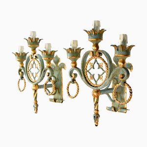 Mid 20th Century Gothic Style Wall Lamps, Set of 2