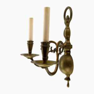 Early 20th Century Flemish Brass Wall Light