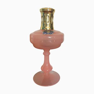 Vintage French Milk Glass Lampe Berger in Pink Opaline / Shepherd's Lamp, Circa 1960