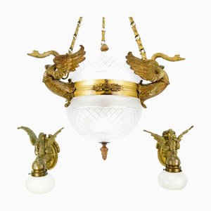 Early 20th Century Empire Revival Style Lights - Set of 3
