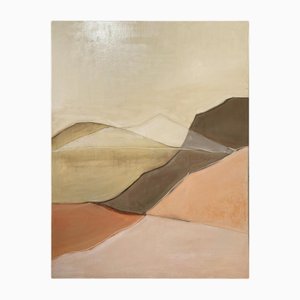 Marilina Marchica, Geometric Landscape, Original Oil Painting