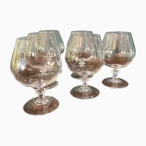 Vintage French Crystal Brandy Glasses, 1976, Set of 6