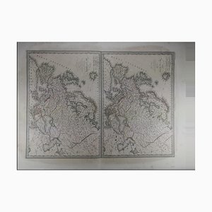 Antique Map Showing France Before and After the French Revolution France in 1789 and 1813 an Original 1838 First Edition of a Pierre M. Lapie Map.
