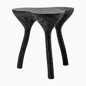 Handmade Live Edge Black Coffee Table by Donatas