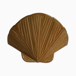 Applique Murale Mid-Century en Coque Clam Pencil Roseau