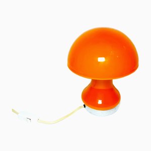 Space Age, Lampada a fungo in vetro opalino, Sijaj-Hrastnik, Jugoslavia, anni '70
