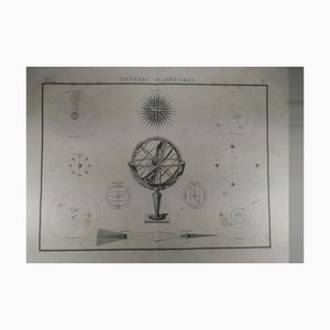 Antique Map of the Planetary System. An Original 1838 Edition of a Pierre M Lapie Map.