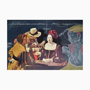 Herman Braun-Vega 1933-2019 "Cheaters in Cancun" Georges De La Tour 1982 Lithography, Signed