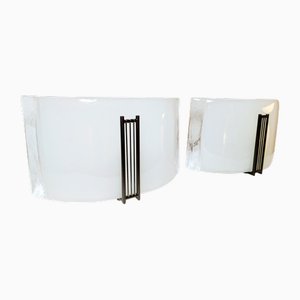 Große Murano Glas Wandlampen von Effetre, Italien, 1980er, 2er Set