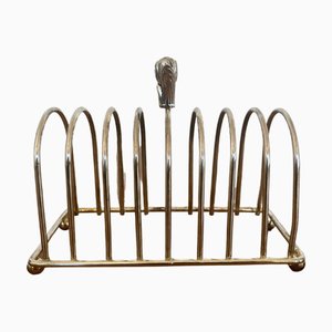 Silver Plated Victorian English Toast Rack, Circa 1890