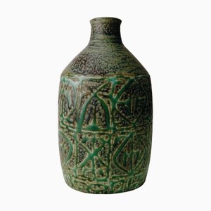 Nils Thorsson Aluminia Vase With Royal Copenhagen