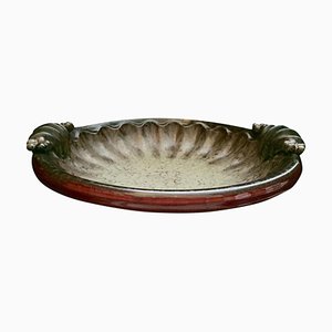 1970s Fruit Bowl / Serving Bowl, Fat Lava Ceramic, Centerpiece, West Germany