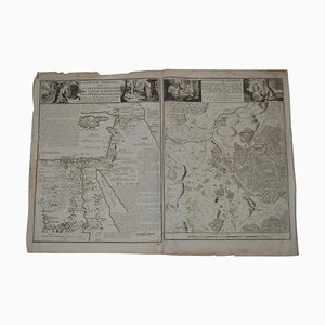 Mapas de Tebaidas nuevos y antiguos del siglo XVIII. Juego de 2