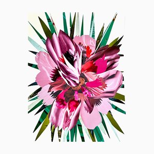 Maria Donata Papadia, Dianthus Caryophyllus, Papier Collage, Encadré