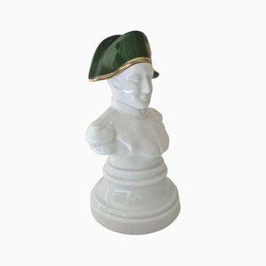 1970s French Porcelain Napoleon Bonaparte Bust Decanter