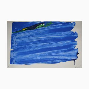 Olivier Debré, Bleu de Loire, 1990, Lithographie