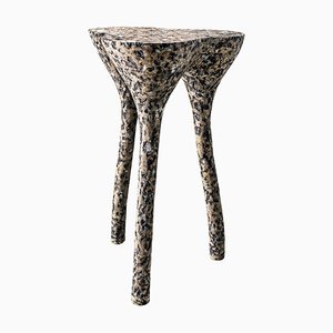 Contemporary Mottled Tripod Side Table by Donatas Žukauskas