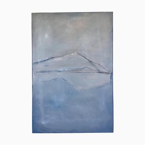 Marilina Marchica, Blue Landscape, Original Oil Painting